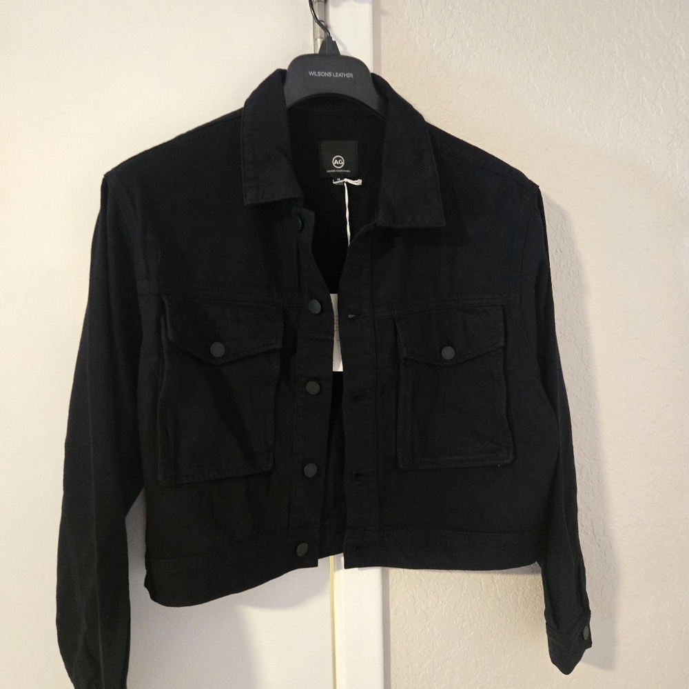 Black Cropped Denim Jacket